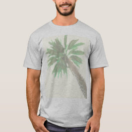 Gestormde palmboom Pastel Green Tropical T-shirt