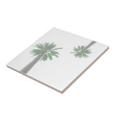 Gestormde palmboom Pastel Green Tropical Tegeltje (Zijkant)