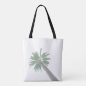 Gestormde palmboom Pastel Green Tropical Tote Bag (Achterkant)