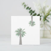 Gestormde palmboompastel met groene tropische plat (Staand voorkant)