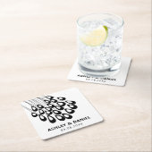 Gestormde peacock Feather Modern Wedding Kartonnen Onderzetters (Insitu)