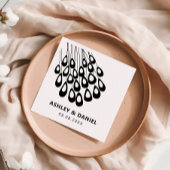 Gestormde peacock Feather Modern Wedding Servet