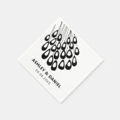 Gestormde peacock Feather Modern Wedding Servet (Hoek)