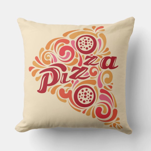 Gestormde Pizza gooit kussens (Voorkant)