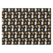 Gestormde pompoenen in zwart, zwart, wit en goud tafelkleed (Voorkant (Horizontaal))