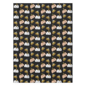 Gestormde pompoenen in zwart, zwart, wit en goud tafelkleed (Voorkant)