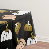 Gestormde pompoenen in zwart, zwart, wit en goud tafelkleed (Voorbeeld)