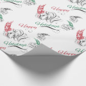 Gestormde Prettige feestdagen Cadeaupapier (Hoek)