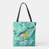 Gestormde rode noten tote bag (Achterkant)
