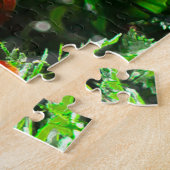 Gestormde rode papaverbloemen tuin legpuzzel (Zijkant)