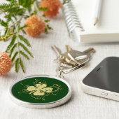 Gestormde Shamrock Sleutelhanger (Zijkant)