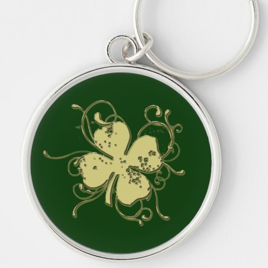 Gestormde Shamrock Sleutelhanger (Voorkant)