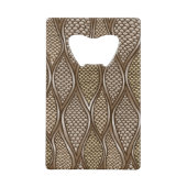 Gestormde slangenhuid creditkaart flessenopener (Voorkant)