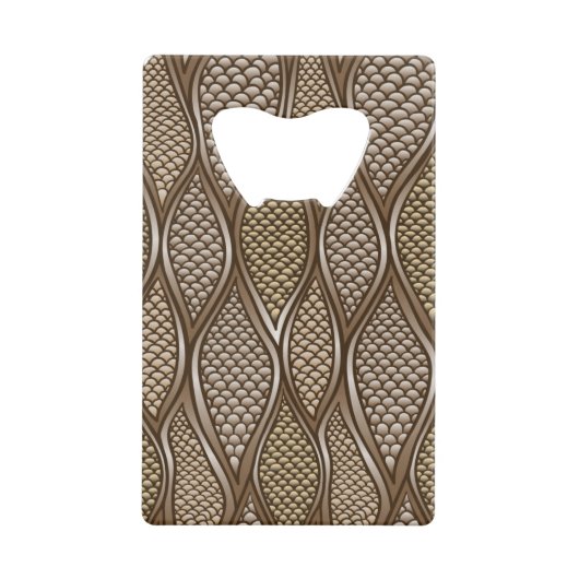 Gestormde slangenhuid creditkaart flessenopener (Voorkant)