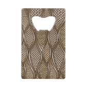 Gestormde slangenhuid creditkaart flessenopener (Achterkant)