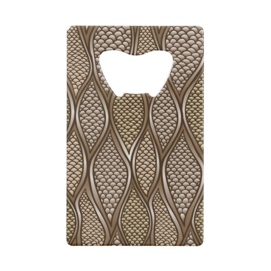 Gestormde slangenhuid creditkaart flessenopener (Achterkant)