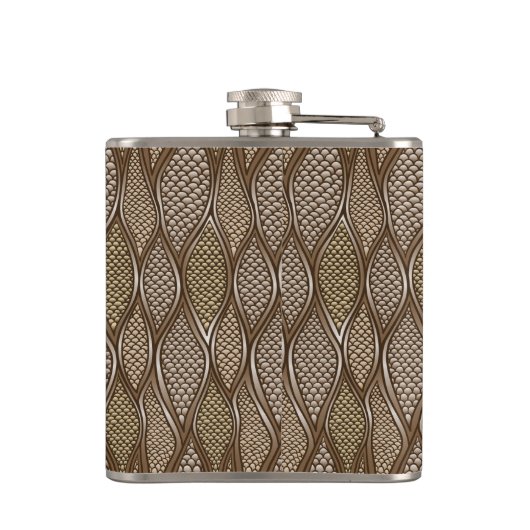 Gestormde slangenhuid heupfles (Achterkant)