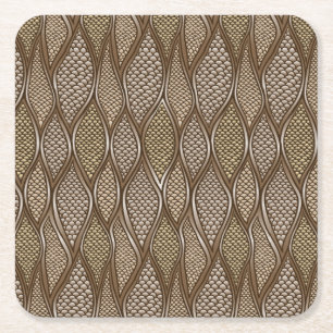 Gestormde slangenhuid kartonnen onderzetters