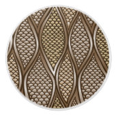 Gestormde slangenhuid keramische knop (Voorkant)