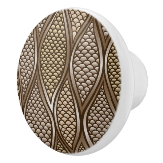 Gestormde slangenhuid keramische knop (Rechts)