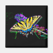 Gestormde "Swallowtail Butterfly"-speelkaarten Magneet (Voorkant)