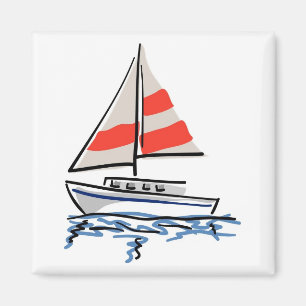 Gestormde tropische zeilboot magneet