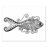 Gestormde vis rubberstempel (Afrduk)