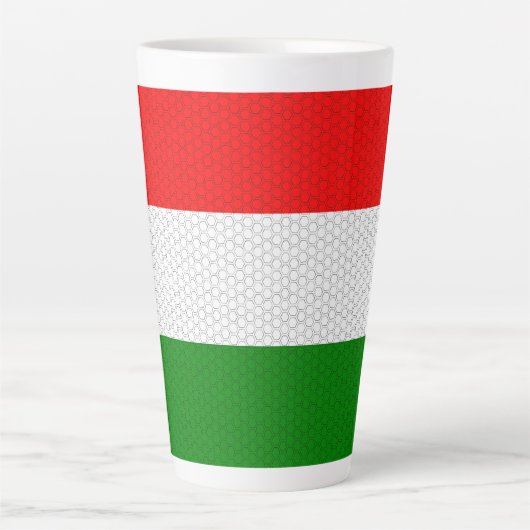 Gestormde vlag van Hongarije Latte Mok (Voorkant)