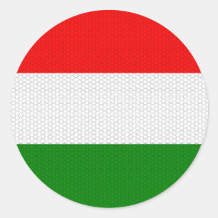 Gestormde vlag van Hongarije Ronde Sticker