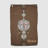 Gestormde vlinder golfhanddoek (Voorkant)