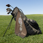 Gestormde vlinder golfhanddoek (Groen)