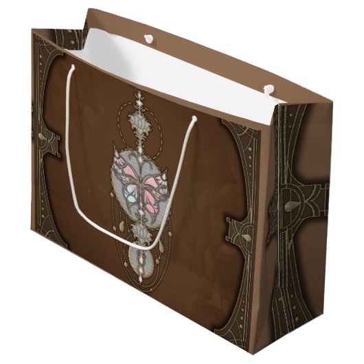 Gestormde vlinder groot cadeauzakje (Voorkant Gekanteld)
