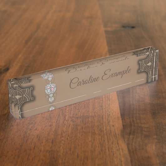 Gestormde vlinder naambordje (Zijkant)