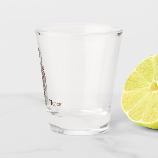 Gestormde vlinder shot glas (Rechts)
