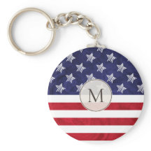 Gestormde witte blauwe Amerikaanse vlag monogramme