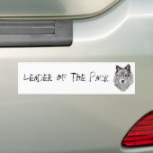 Gestormde Wolf Head Bumpersticker (Op auto)