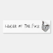 Gestormde Wolf Head Bumpersticker (Voorkant)