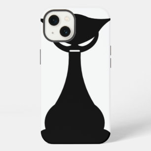Gestormde zwarte kat iPhone 13 hoesje