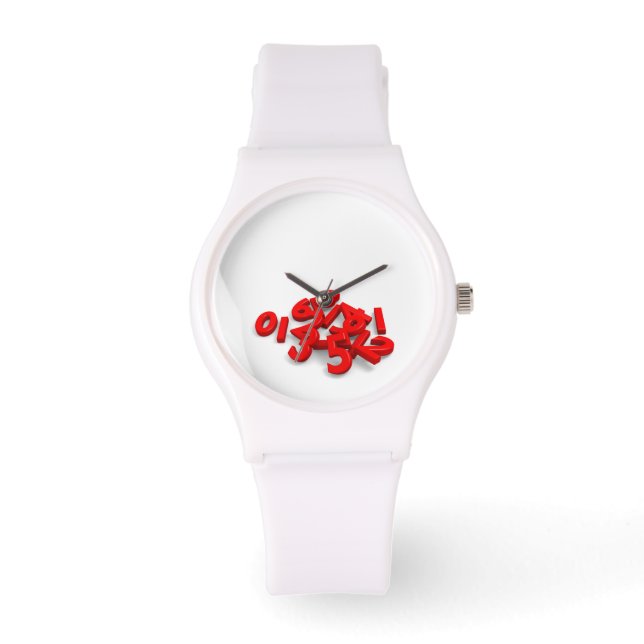 Gestorte cijfers horloge (Voorkant)