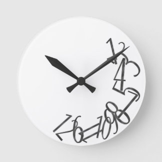 Gestorte cijfers ronde klok