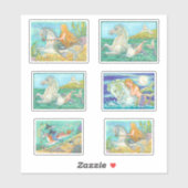GESTORTE MERMAID/MERHORSE FANTASY HORSE STICKERS (Vel)