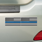 Gestorte politievlag bumpersticker (Op auto)