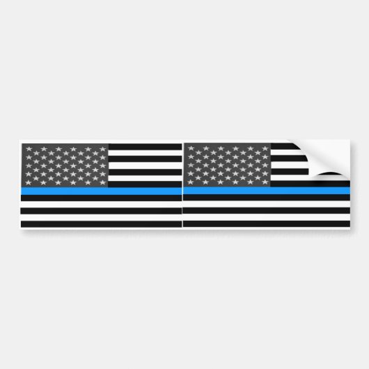 Gestorte politievlag bumpersticker (Voorkant)