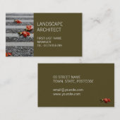 Gestorte Visitekaartje van olijven van Petals (Voorkant / Achterkant)