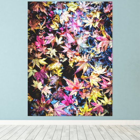 Gestorven bladeren canvas afdruk (Insitu (Houten vloer))