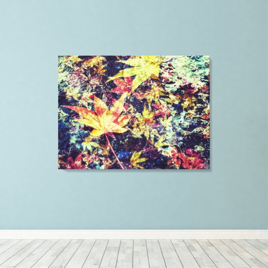 Gestorven bladeren canvas afdruk (Insitu (Houten vloer))