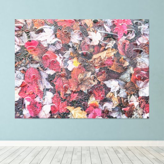 Gestorven bladeren canvas afdruk (Insitu (Houten vloer))