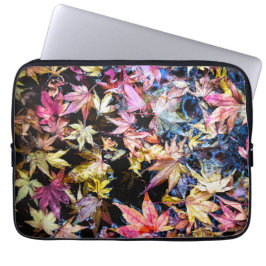 Gestorven bladeren laptop sleeve