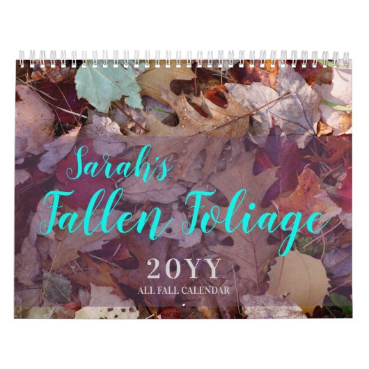 Gestorven bladeren najaarkalender kalender (Hoes)