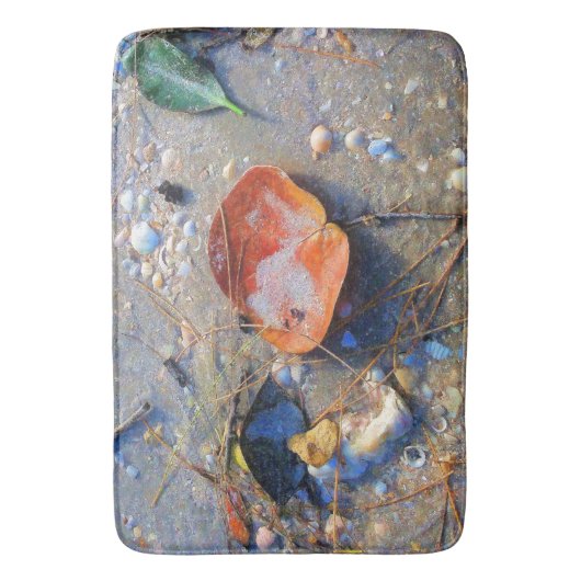 Gestorven bladeren op zand badmat (Voorkant Verticaal)